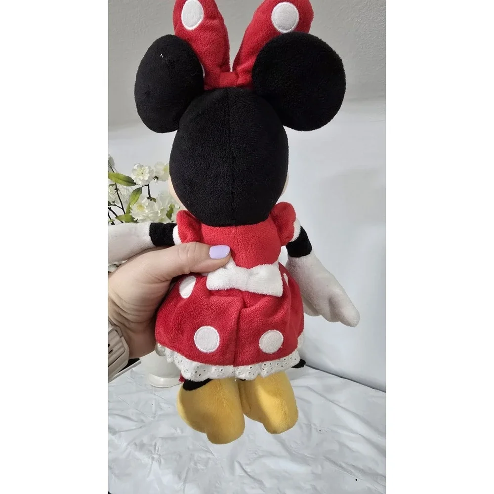 Disney Minnie Mouse Plush Toy Red Polka Dot Dress Bow Stuffed Animal 14